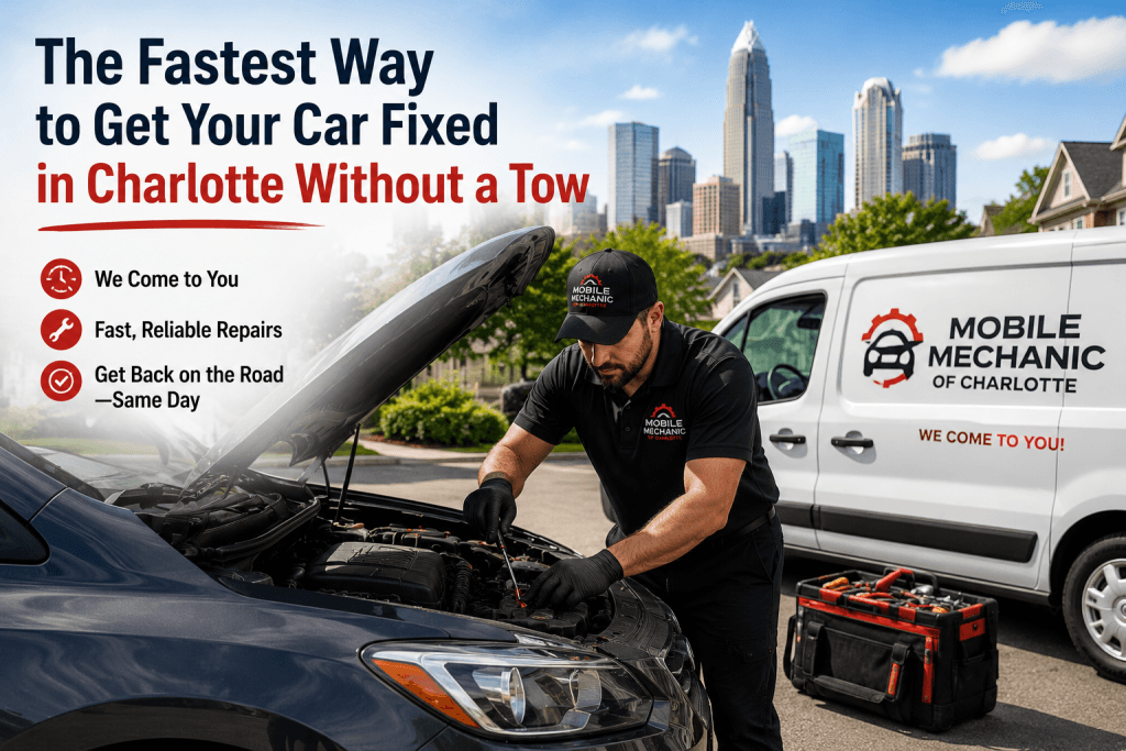 Mobile mechanic service in action